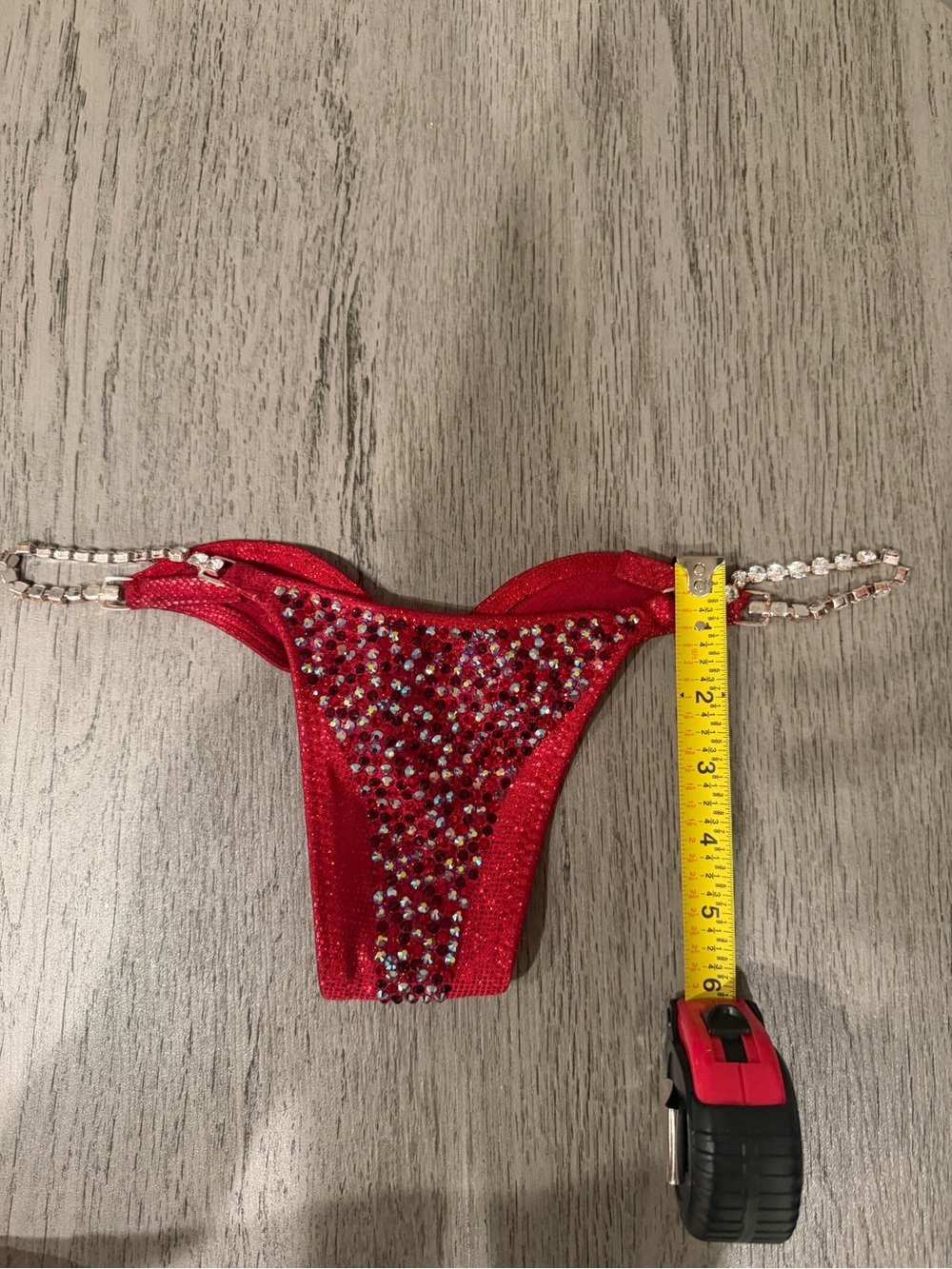 Red Toxic Angelz Competition Suit XS bottom, XL top (but fits most) - Picture 8 of 9